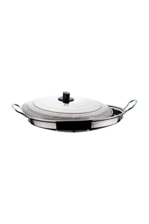 Blechbräter mit Edelstahldeckel 40 cm RAPE STAINLESS66 - ÜZÜM ÇELİK