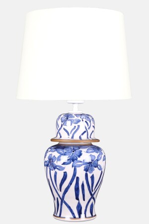 Bleu Blanc Shah Vase Lampshade Floral Gilded K. white qdecvazo029 - Qdec