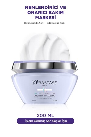 Blond Absolu Masque Cicaextreme Sarı Saçlar Için Işlem Sonrası Saç Bakım Maskesi 200 ml - Kerastase