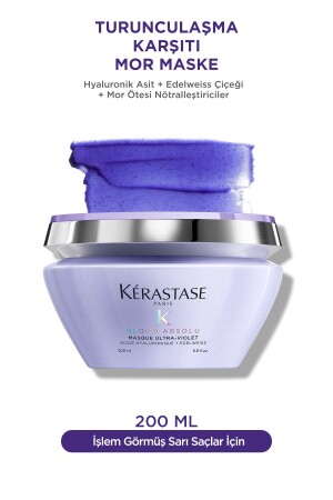 Blond Absolu Masque Ultra Violet Açma Işlemleri Sonrası Nötralizasyon Sağlayan Maske 200 M - Kerastase