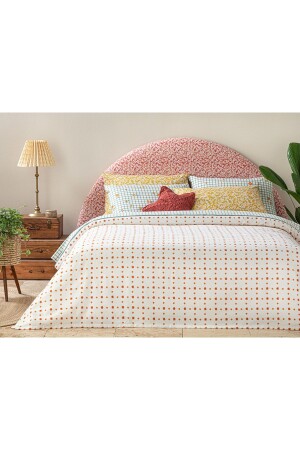 Bloom Check Printed Single Pike 150x220 Cm Orange - English Home