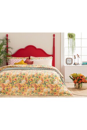 Bloomy Branch Easy Iron Double Duvet Cover 200x220 Cm Yellow 10038588 - English Home