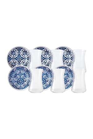 Blue 12 Piece Tea Set for 6 Persons 170 Ml 153. 03. 06. 9231 - Karaca