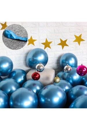 Blue Chrome Balloon (MIRROR BALLOON) 10 Pieces - Kalisan