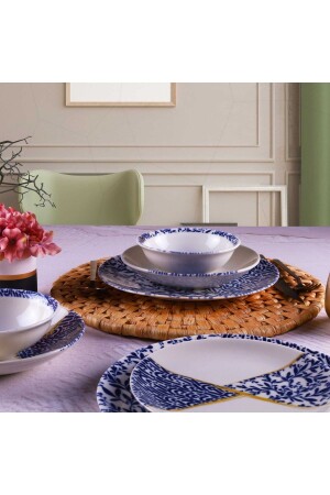 Blue Colors Classic 24 Piece Dinner Set - Db1337 14565 - Tulü Porselen