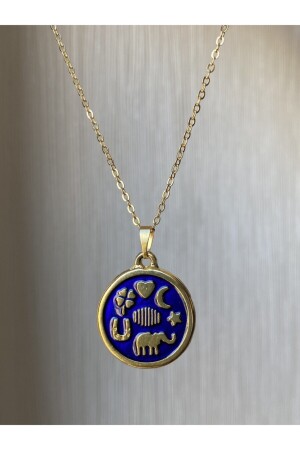Blue Enamel Lucky Necklace - Vi Store Vi Jewelry