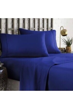 Blue King Size Cotton Duvet Cover Set Mavikinh - METİNEV