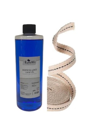 Blue Lamp Oil Odorless Smokeless Indoor Gas Lamp Fuel 400 ml 1 Meter Wick HD1842 - Kandillo