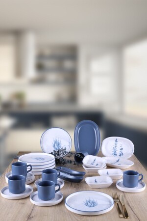 Blue Magic 27 Piece Breakfast Treat Set for 6 People BUKETİN-EVİ-96 - Keramika