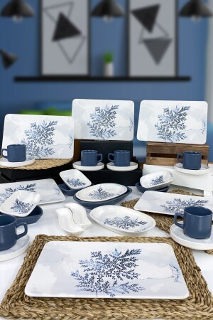 Blue Magic 29 Pieces Siera Breakfast Set for 6 People 19862 SIE19862 - Keramika