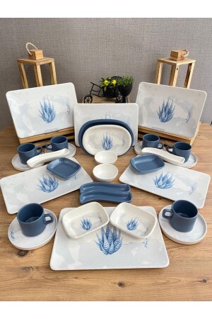 Blue Magic 30 Piece Siera Breakfast Set for 6 People 19864 dmtaks202219864 - Keramika