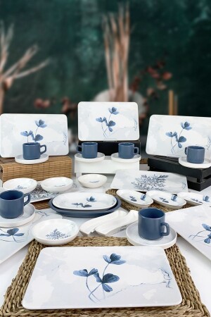 Blue Magic 31 Piece Siera Breakfast Set for 6 People - 19863 SBM002 - Keramika