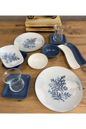 Blue Magic Set Breakfast 12 Pieces for 2 Persons dmt20202212 - Keramika