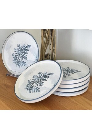 Blue Magic Stackable 21 Cm Cake Plate for 6 Persons White 280 - Keramika