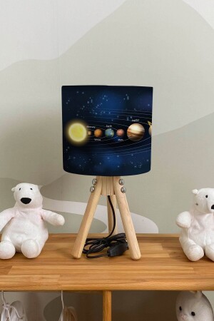 Blue Milky Way Galaxy Printed Children's Room Lampshade 54159418 - Rivaİstanbul