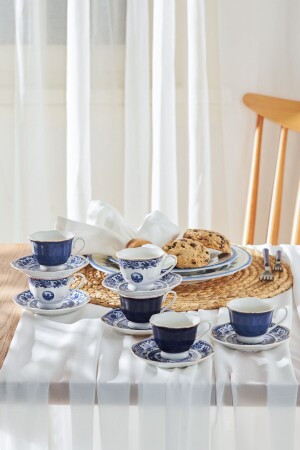 Blue Odyssey Coffee Cup Set for 6 Persons 80 ml 153. 03. 06. 8748 - Karaca