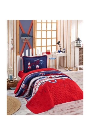 Blue Single Rota Ranforce Bedspread 178683 - Clasy