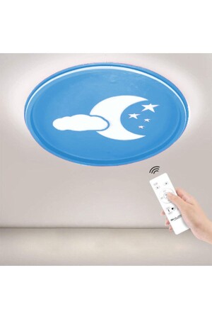 Blue Sky Children's Room LED Remote Control Chandelier Skychild - ABAJUR EVİM