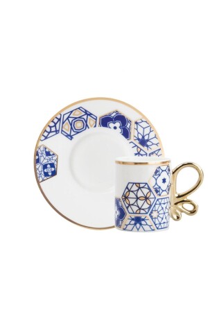 Blue Sky Desen1 6 Kişilik Türk Kahvesi Fincanı 02ACR SHP-22-0137A-6 - ACAR