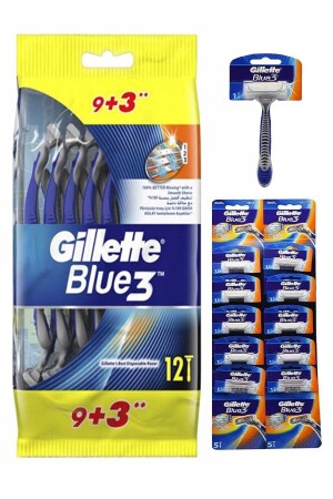 Blue3 Disposable Razor Blade 12 Pack - Gillette