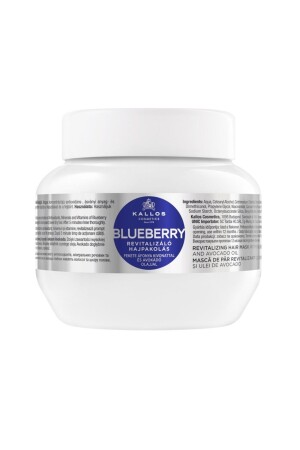Blueberry Hair Mask Revitalizing Hair Care Mask with Blueberry Extract and Avocado Oil 275ml KJMN1202 - Kallos Cosmetics