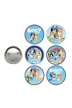 Bluey Rozeti 6 Adet - Parti Dükkanım