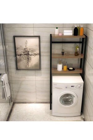 Bmk Group - Washing Machine Top Organizer Shelf Bathroom Cabinet Shelf Machine Top Cabinet Shelf Walnut BMK001 - Yelken