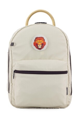 Bobi Beige Waterproof Bondit Fabric Large Volume Illustrated Mother Baby Care Backpack - Mucco