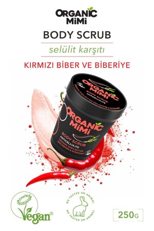 Body Peeling Anti-Cellulite Firming Effect Revitalizing Nourishing 250g Anticellulite - Organic Mimi
