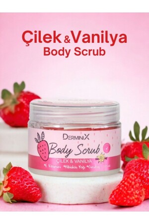 Body Peeling Body Scrub Strawberry Vanilla 300 ml - Derminix
