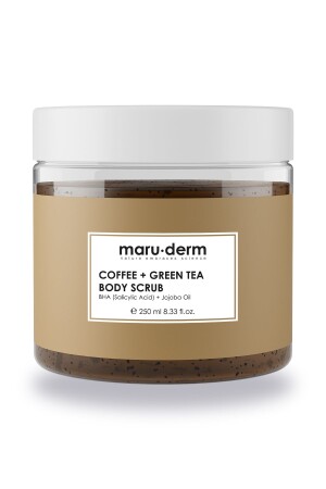 Body Scrub Coffee + Green Tea Extract Body Peeling BHA + Jojoba Oil 250 ML - Maru.Derm