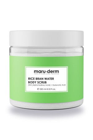 Body Scrub Rice Water Body Peeling AHA + Hyaluronic Acid 250 ML - Maru.Derm