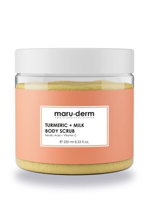 Body Scrub Turmeric + Milk Body Scrub Vitamin C + Ferulic Acid 250 ML - Maru.Derm