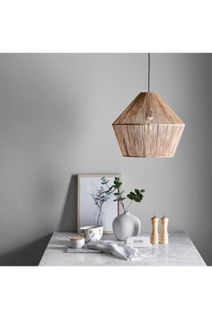 Bohemian Chandelier, Rustic Chandelier, Jute Chandelier, Natural Chandelier, Wicker Braid Chandelier, Casual Chandelier DRAVZ005 - mammoly