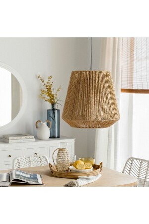 Bohemian Chandelier, Rustic Chandelier, Raffia Chandelier, Banana Fiber Chandelier, Cafe Chandelier, Casual Chandelier, Ceiling Lighting DRAVZ041 - mammoly