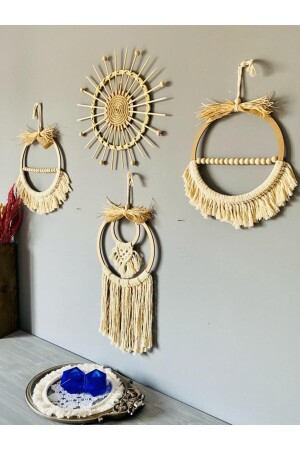 Bohemian Macrame Wall Decoration Product Set of 4 - Kattuna