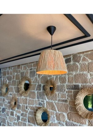 Bohemian Modern Wicker Raffia Chandelier M095 - Maison Avf