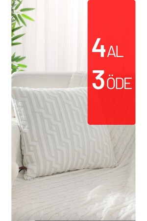 Bohemian Patterned Special Design Punch Throw Pillow Cover - Cream - Favora