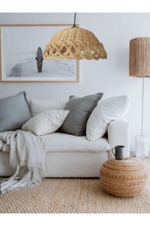 Bohemian Rattan Bamboo Wicker Chandelier with 30cm ring183 - StapHome