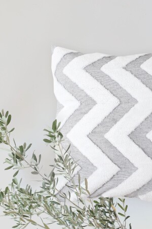 Bohemian Special Design Punch Pattern Decorative Throw Pillow Cover Line Gray - Hamur