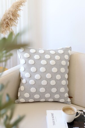 Bohemian Special Design Punch Pattern Decorative Throw Pillow Cover Point Gray - Hamur