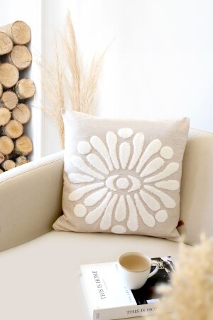 Bohemian Special Design Punch Punch Pattern Decorative Throw Pillow Cover Boho Beige - Hamur
