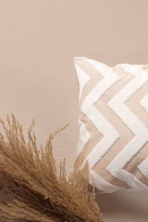 Bohemian Special Design Punch Punch Pattern Decorative Throw Pillow Cover Line Beige - Hamur