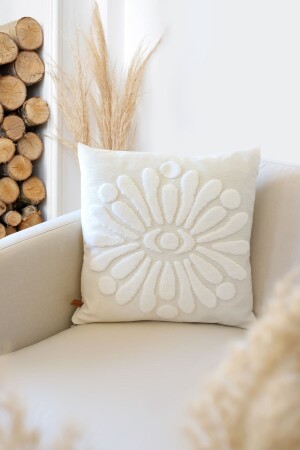 Bohemian Special Design Punch Punch Pattern Dekorativer Kissenbezug Boho Creme - Hamur