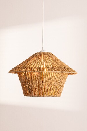 Böhmischer Kronleuchter, rustikaler Kronleuchter, Jute-Kronleuchter, natürlicher Kronleuchter, Weidengeflecht-Kronleuchter, lässiger Kronleuchter, Deckenbeleuchtung DRAVZ011 - mammoly