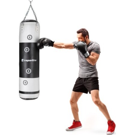 Boks çantası inSPORTline Robkin 120 x 35 cm - Siyah-Beyaz - inSPORTline
