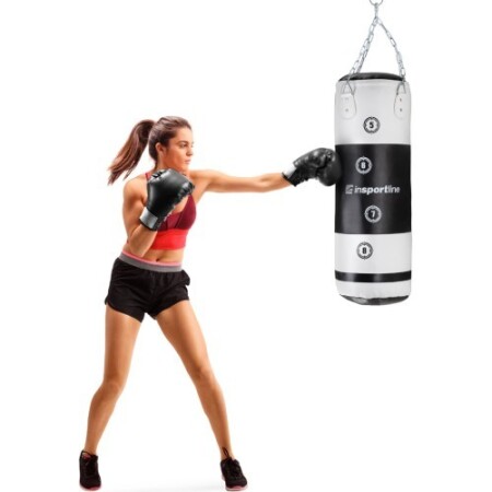 Boks çantası inSPORTline Robkin 90 x 35 cm - Siyah-Beyaz - inSPORTline