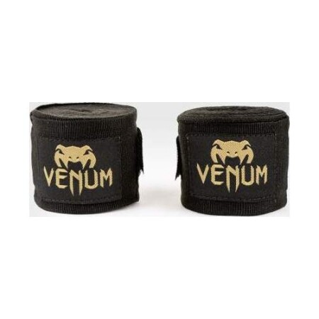 Boks için bandajlar Venum Kontact, 4,5 m - Siyah/Altın - Venum