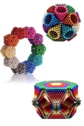Boncuk Mıknatıs 216 Adet 5 mm Mıknatıslı Lego Magnet Neo Cube 6 Renkli Hobi Seti SFBMIOABMMLMNCARHS - Modaba