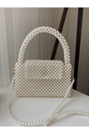 Boncuk Women's Hand and Shoulder Bag - İnci